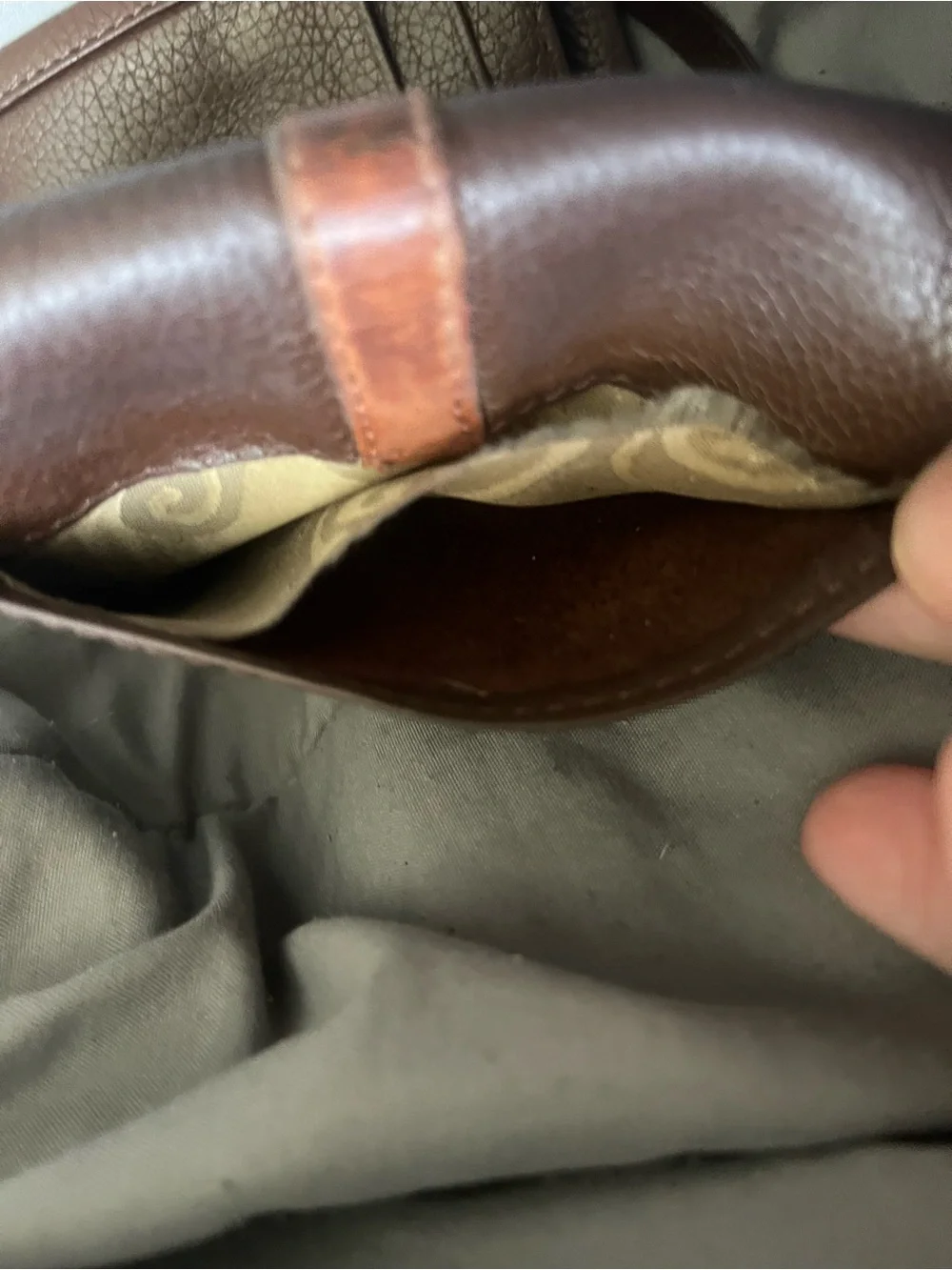 Vintage Brighton Brown Leather Fold Wallet with Decorative Studs